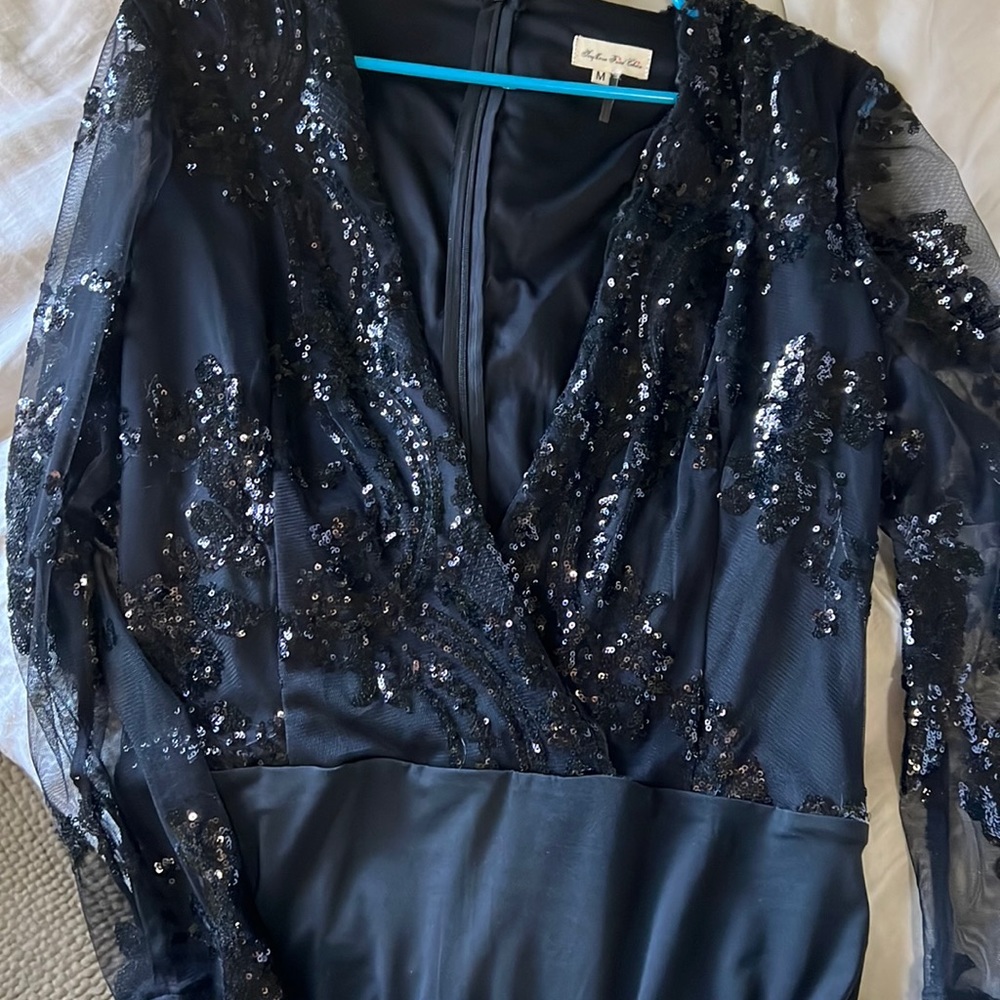 Sequin longsleeve sheer bodysuit